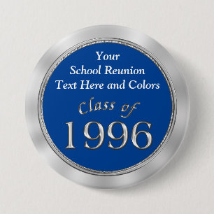 Class of 1996 PERSONALIZE Your School Name, Colors Button