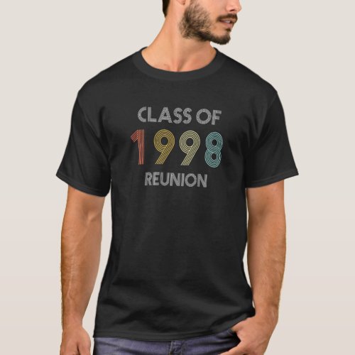 Class Of 1998 Retro Vintage Highschool Reunion Cla T_Shirt