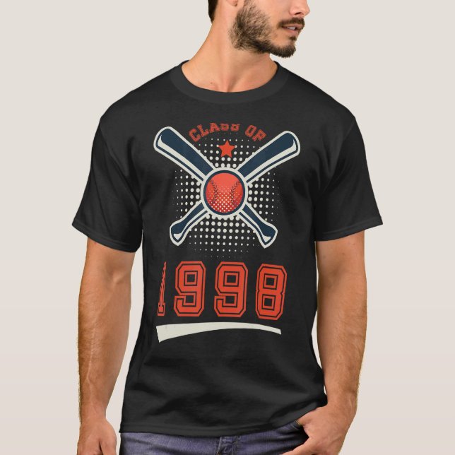 Class of 1998 School Graduation Baseball Player Sp T-Shirt (Front)