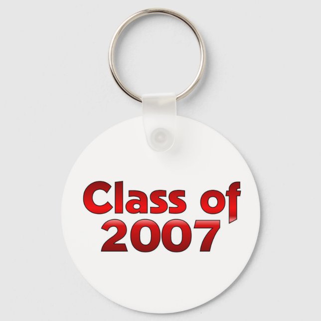 Class of 2007 Red & White Keychain (Front)