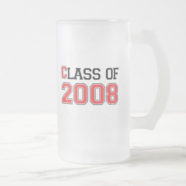 Class of 2008 frosted glass beer mug (Right)