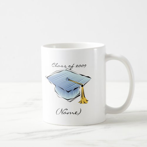 Class of 2009 Blue Graduation Cap Custom Mug
