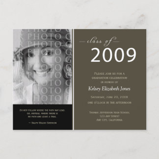 Class of 2009 Graduation Invitation Postcard