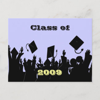 Class of 2009 Postcard You Choose BkGrd/Year/color