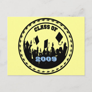 Class of 2009 Postcard You Choose BkGrd/Year/color