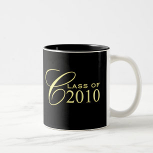 Class of 2010 Graduation Gift Mugs - Black Gold