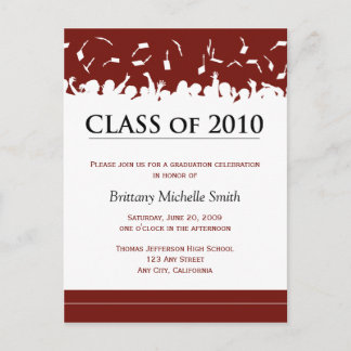 Class of 2010 Graduation Invitation Postcard