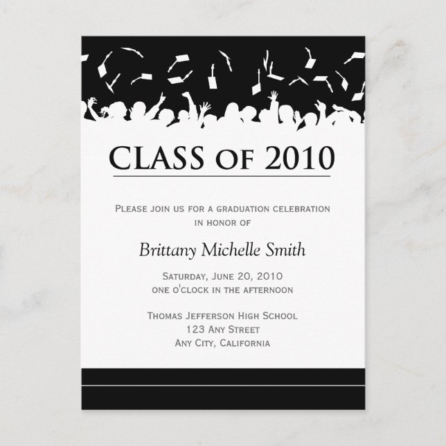 Class of 2010 Graduation Invitation Postcard (Front)