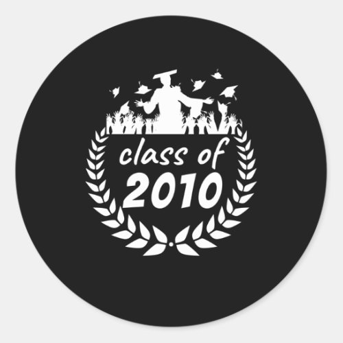 class of 2010 graduation or reunion design by classic round sticker