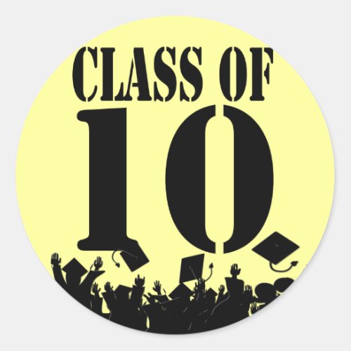 Class of  2010 Stickers Silhouette Grads Tossing