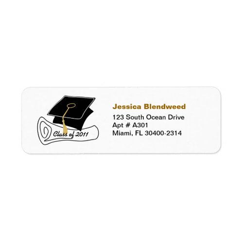 Class of 2011 Address Label Diploma 1