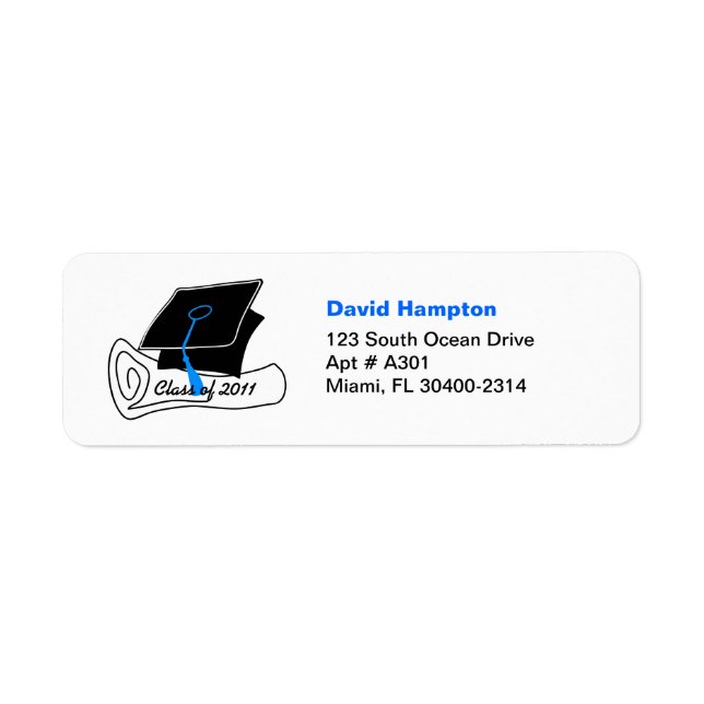 Class of 2011 Address Label Diploma 3 (Front)