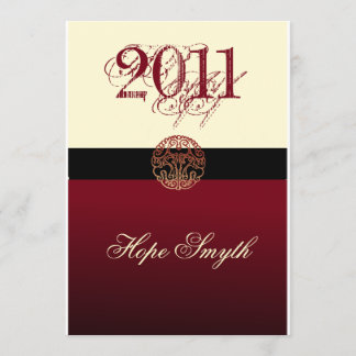 Class of 2011 Cream & Burgandy Announcement