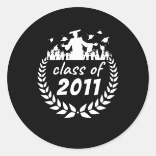 class of 2011 graduation or reunion design by classic round sticker
