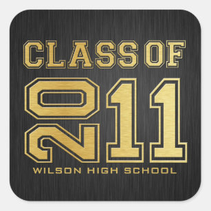Class of 2011 Graduation Stickers (black/ gold)