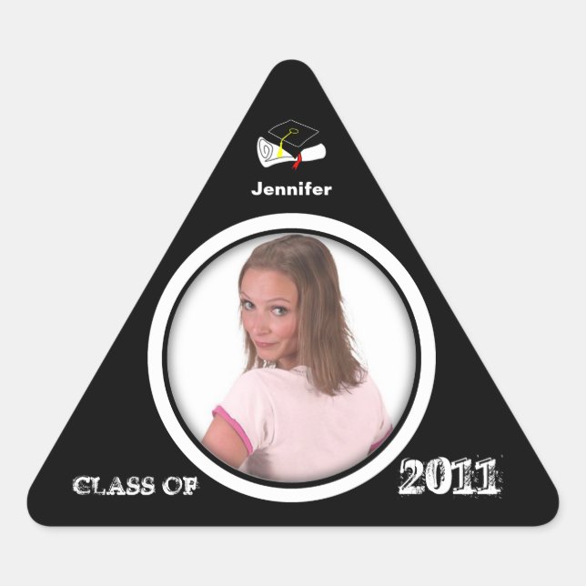Class of 2011 Triangle Sticker Add Photo 1 (Front)