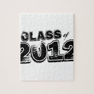 Class of 2012, Black Grungy Look, Jigsaw Puzzle