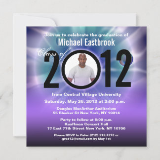 Class of 2012 Graduation Invitation Purple Planet