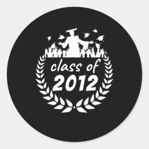 class of 2012 graduation or reunion design by classic round sticker