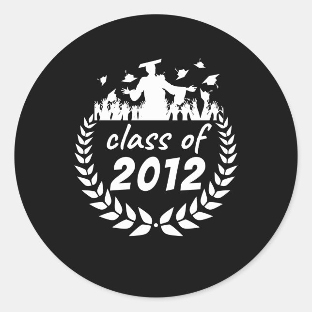 class of 2012 graduation or reunion design by classic round sticker (Front)