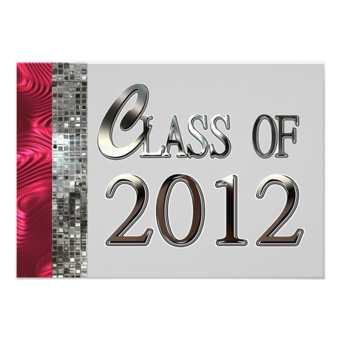 Class Of 2012 Graduation Party Glitter Invitations