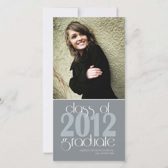 Class of 2012 High School Graduation Photo Card (Front)