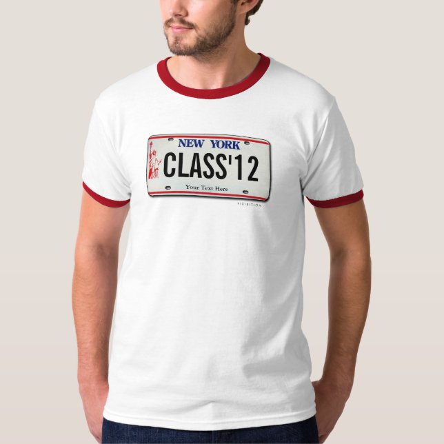 Class of 2012 NY License Plate Graduation T-Shirt (Front)