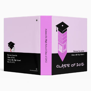 Class of 2012 Pencil Graduation Binder Pink