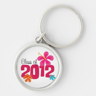Class of 2012 Pink Hibiscus Floral Keychain