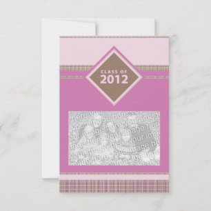class of 2012 : plaid grad invitation