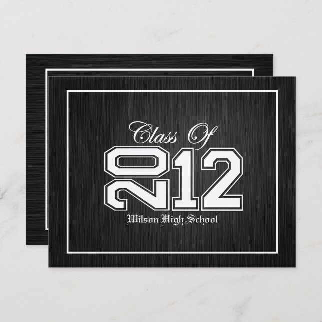 Class of 2012 Premium Silver Graduation invites (Front/Back)