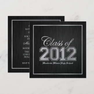 Class of 2012 Premium Silver Graduation invites