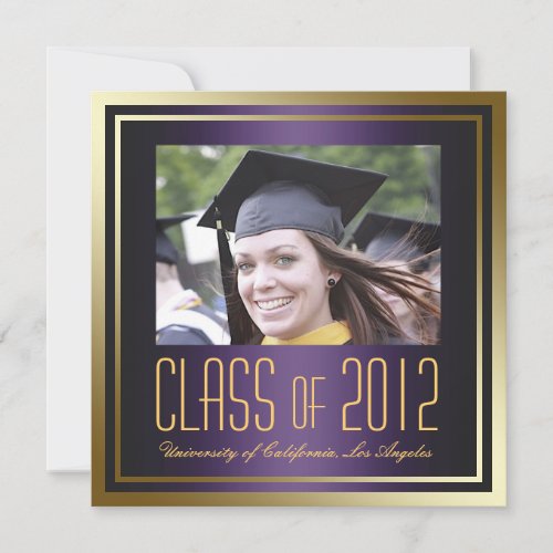 Class of 2012 Purple and Gold Graduation Invite