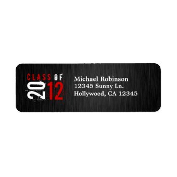 Class Of 2012 Red / White Return Labels by eatlovepray at Zazzle