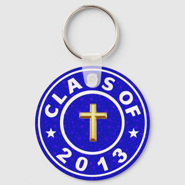 Class Of 2013 Christian  Cross Keychain (Front)