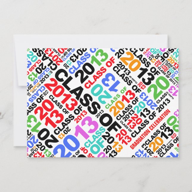 Class of 2013 Colors Graduation Invitation Card (Front)