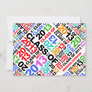 Class of 2013 Colors Graduation Invitation Card