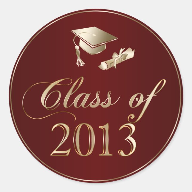 Class of 2013 Graduation Cap & Diploma Seals (Front)