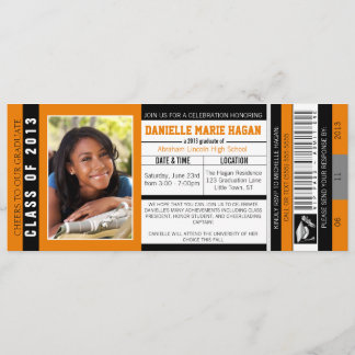 Class of 2013 Graduation VIP Admission Ticket Invitation