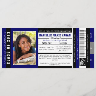Class of 2013 Graduation VIP Admission Ticket Invitation