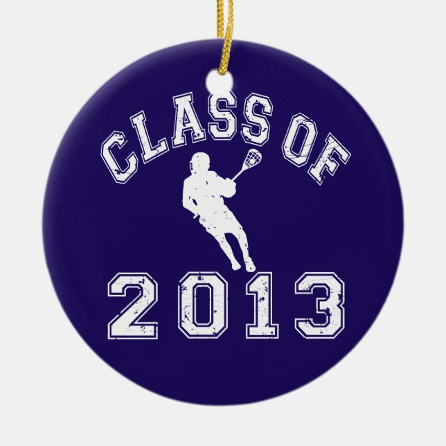 Class Of 2013 Lacrosse Ceramic Ornament (Front)