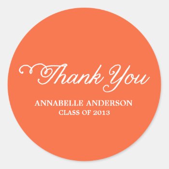 Class Of 2013 Thank You Stickers by PeridotPaperie at Zazzle