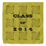 Class of 2014 Bandana by Janz Yellow Whirlygig