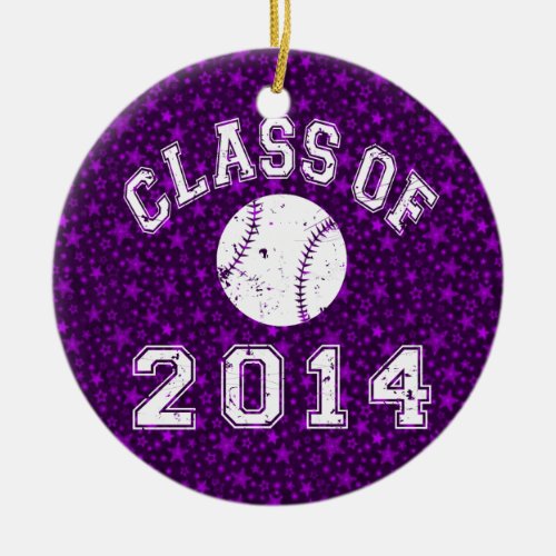Class Of 2014 Baseball Ceramic Ornament