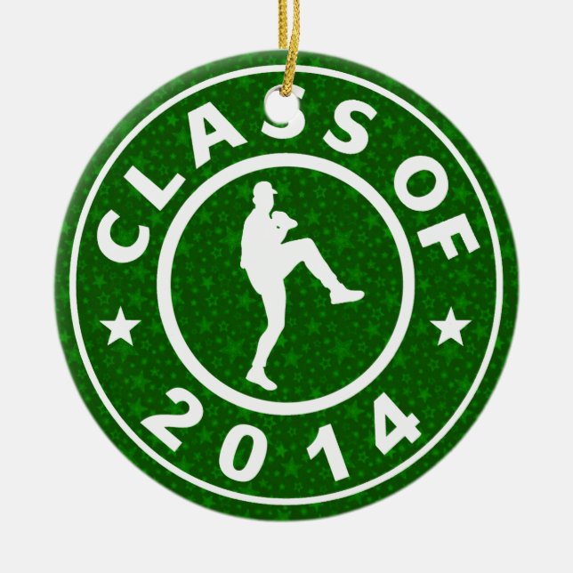 Class Of 2014 Baseball Ceramic Ornament (Front)