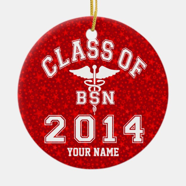 Class Of 2014 BSN Ceramic Ornament (Front)
