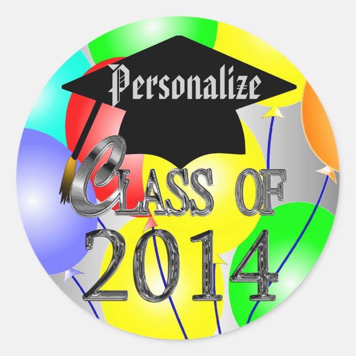 Class Of 2014 Graduation Balloons Stickers