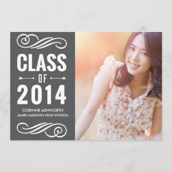 Class Of 2014 Photo Card Invitation by PeridotPaperie at Zazzle