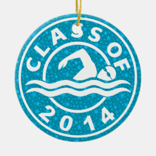 Class Of 2014 Swimming Ceramic Ornament