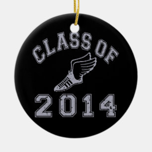 Class Of 2014 Track & Field - Grey 2 Ceramic Ornament
